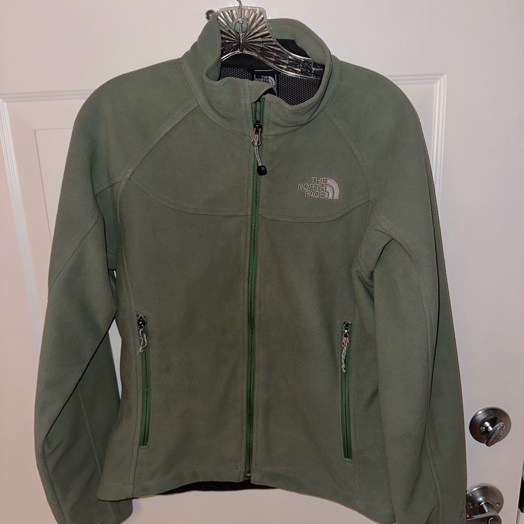 North Face Light Green Women’s Jacket ( Fleece)